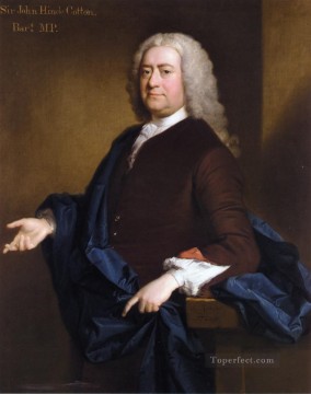 Allan Ramsey Painting - retrato de sir john hynde algodón 3er bt Allan Ramsay Retrato Clasicismo